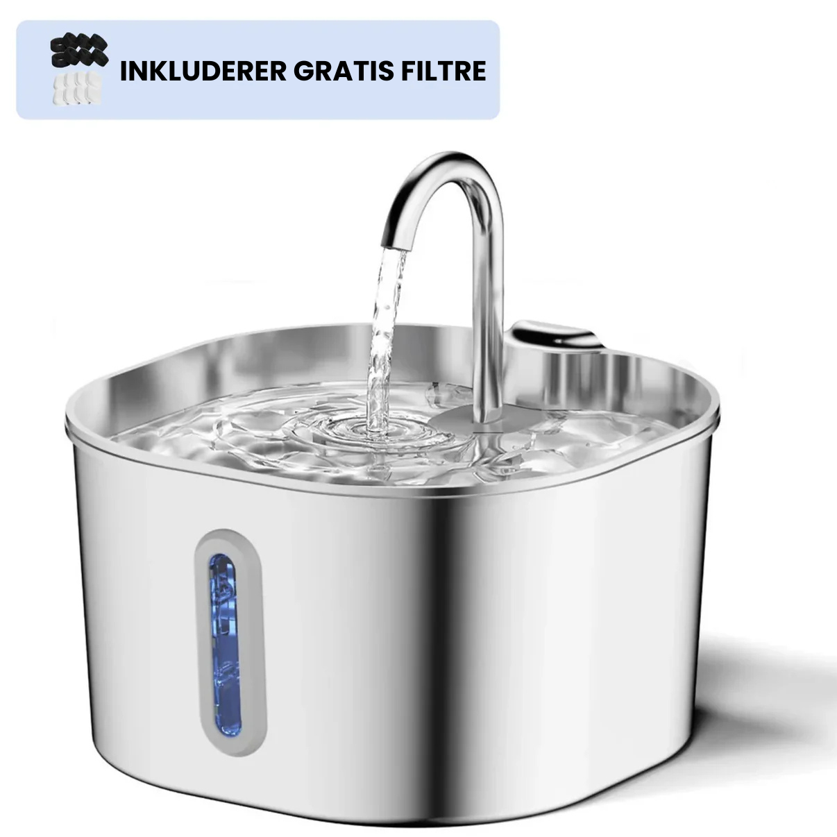 KatteKilde – Vannfontene i rustfritt stål for katter