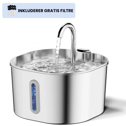 KatteKilde – Vannfontene i rustfritt stål for katter